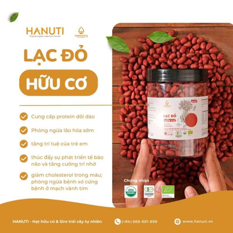 Lạc đỏ khô Hanuti 390gram - Hình ảnh 2