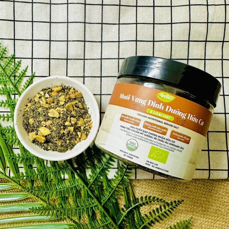 muối vừng dinh dưỡng hữu cơ 5 loại hạt - Hộp - Hình ảnh 2