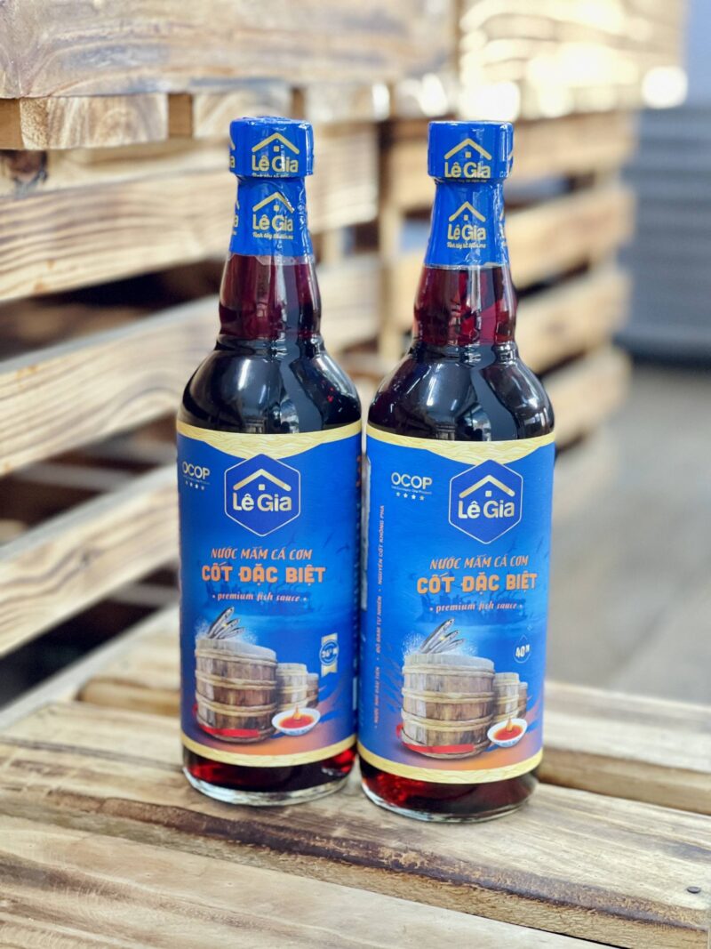 Nước mắm cốt đặc biệt 36 độ đạm Lê Gia 525ml - Chai - Hình ảnh 3