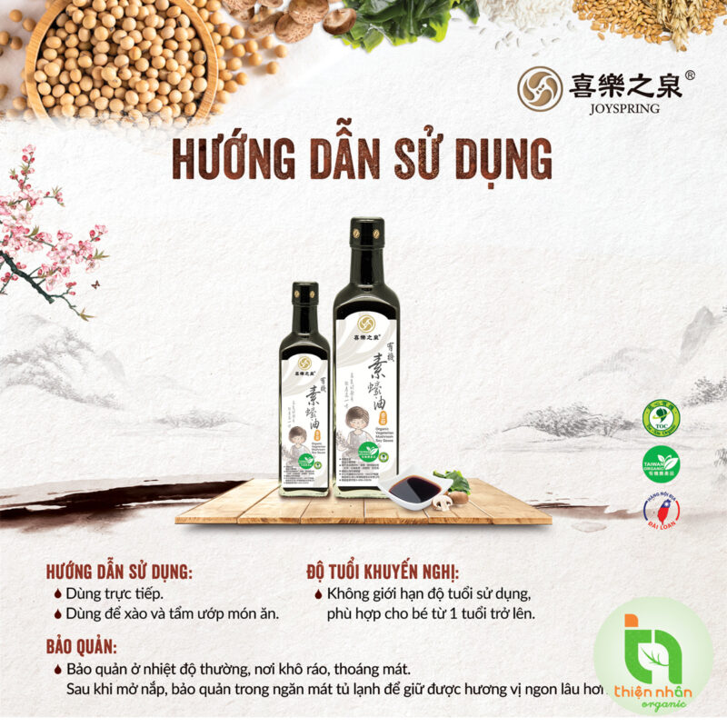 Dầu hào chay hữu cơ từ nấm Joyspring 500ml - Hình ảnh 2