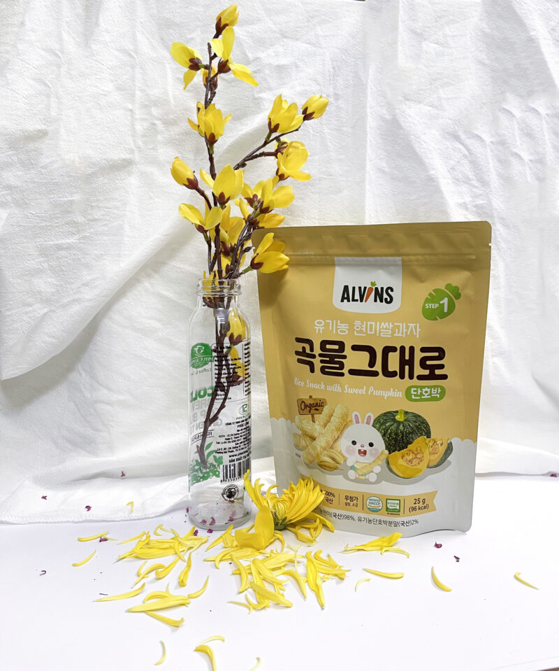 Bánh gạo lứt ăn dặm hữu cơ HACCP cho bé vị bí ngô Alvins 25g - Gói - Hình ảnh 5