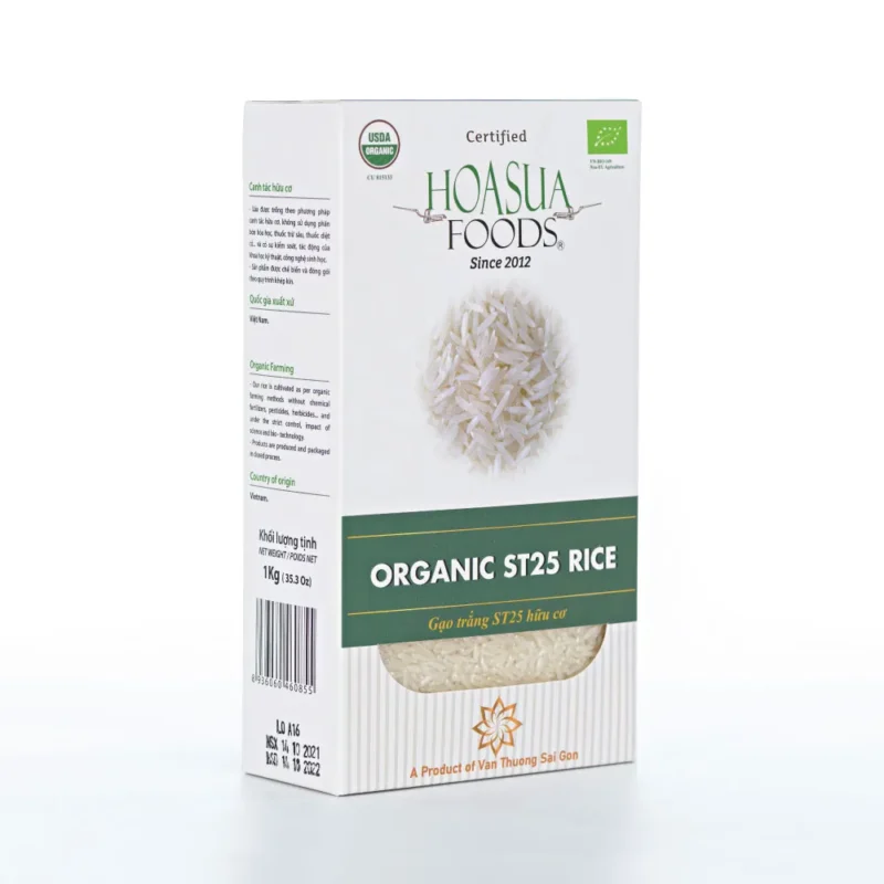 Gạo hữu cơ ST25 xát dối Hoa Sữa 1kg - Gói - Hình ảnh 5