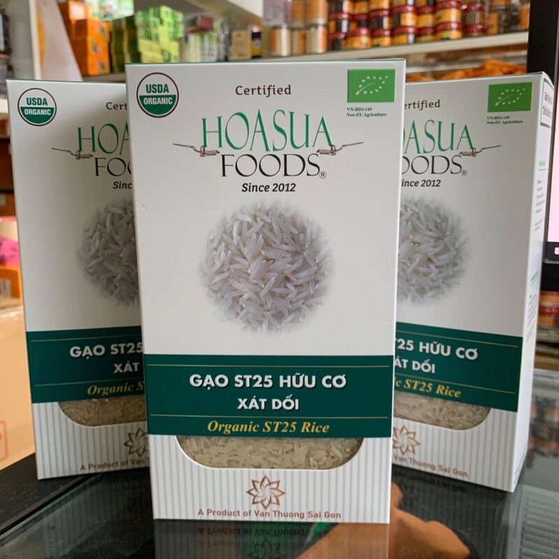 Gạo hữu cơ ST25 xát dối Hoa Sữa 1kg - Gói - Hình ảnh 3
