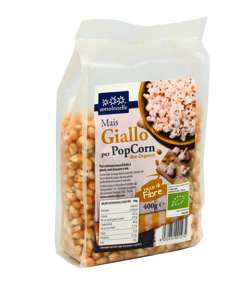 Hạt bỏng ngô hữu cơ EU đã bóc vỏ Sottolestelle 400g - Gói - Hình ảnh 4