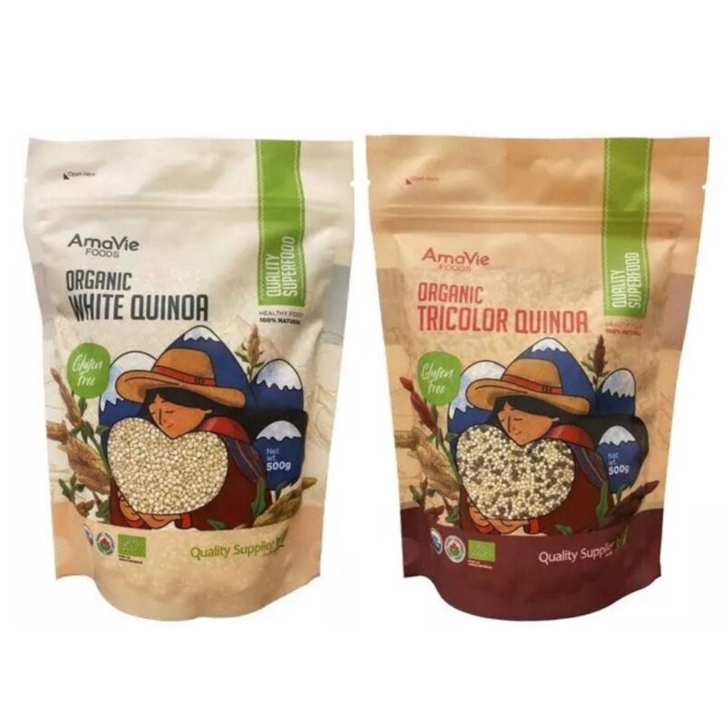 Hạt diêm mạch quinoa trắng hữu cơ USDA Amavie foods 500g - Hình ảnh 2