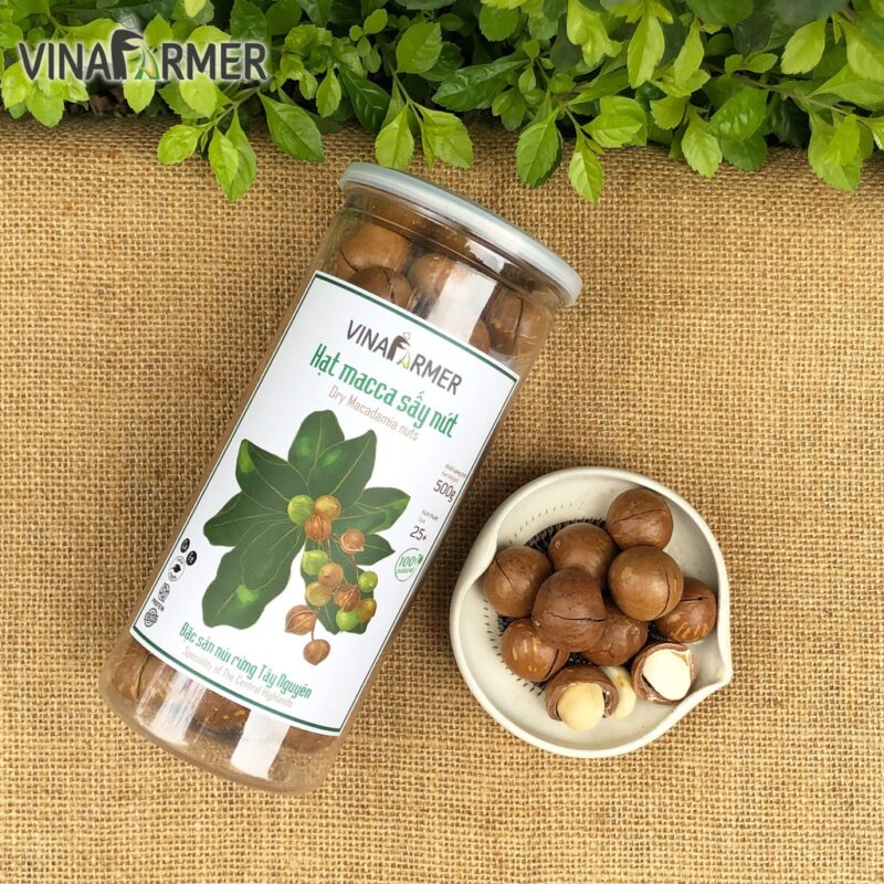 Hạt Macca sấy nứt Vinafarmer 500g - Lọ - Hình ảnh 2