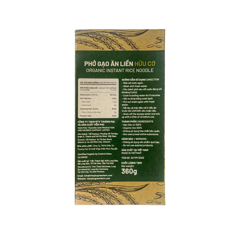 Phở gạo ăn liền hữu cơ USDA Hoa Sữa (60g x6) - Gói - Hình ảnh 4