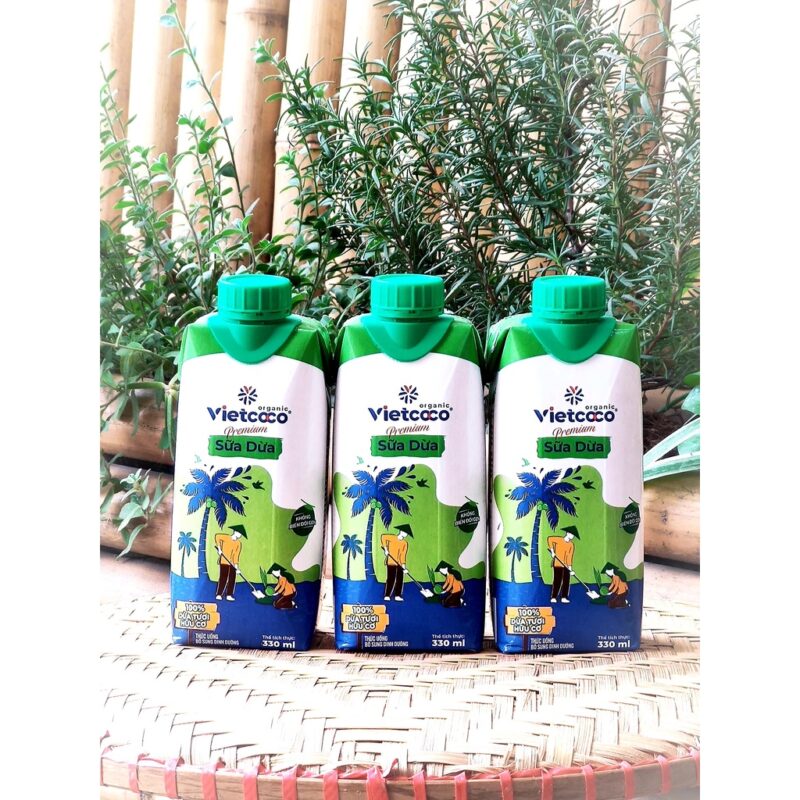 Sữa dừa hữu cơ USDA VietCoco 330ml - Chai - Hình ảnh 2