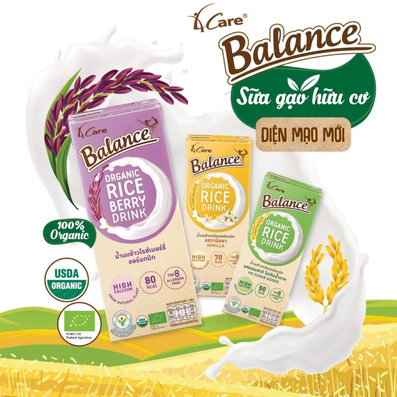 Sữa gạo tím hữu cơ USDA 4Care Balance 180ml - Hình ảnh 4