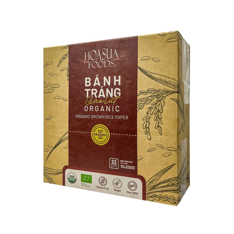 Bánh tráng gạo lứt hữu cơ USDA Hoa Sữa (200g) - Gói