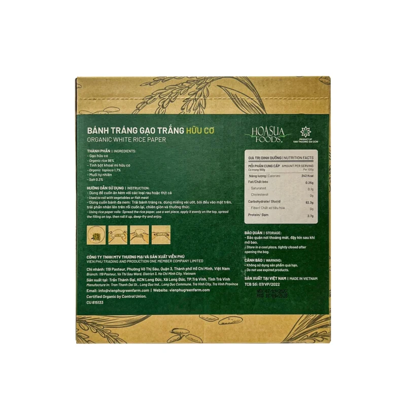 Bánh tráng gạo trắng hữu cơ USDA Hoa Sữa (200g) - Gói - Hình ảnh 4