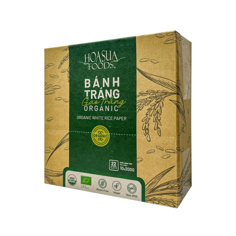 Bánh tráng gạo trắng hữu cơ USDA Hoa Sữa (200g) - Gói