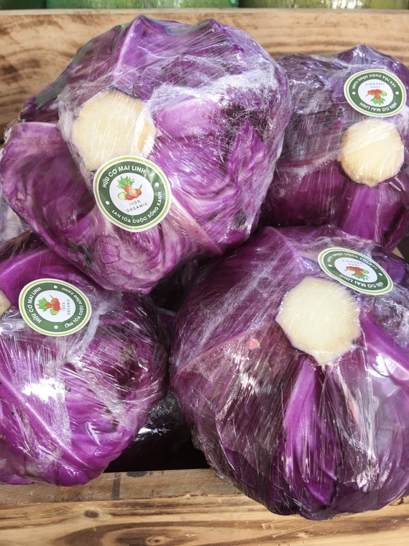 Bắp cải tím hữu cơ Mai Linh Organic Farm - Kg