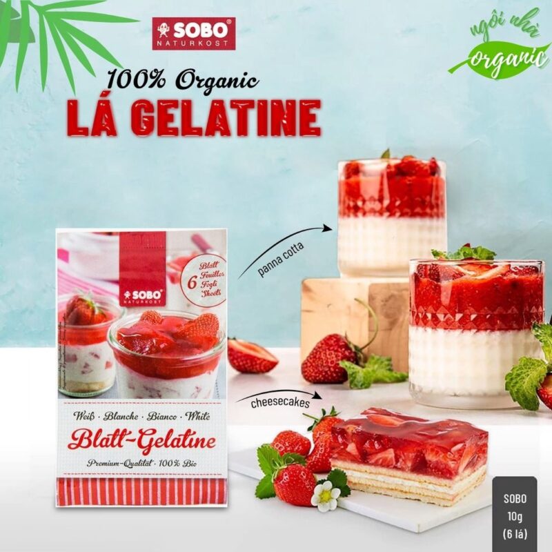 Gelatin hữu cơ EU dạng lá Sobo 10g (6 lá) - Gói - Hình ảnh 8