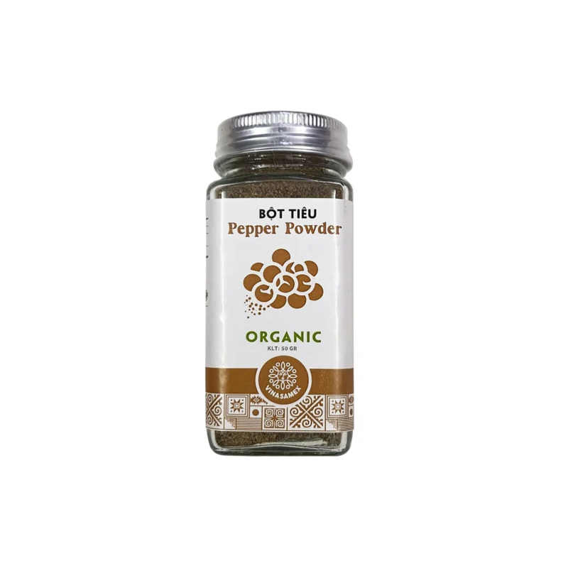 Bột tiêu hữu cơ EU Vinasamex 50g - lọ