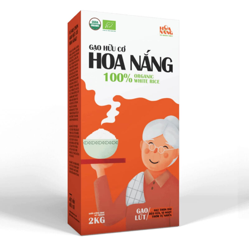 Gạo Hữu Cơ Hoa Nắng - Gạo Lứt (2kg) - Hộp