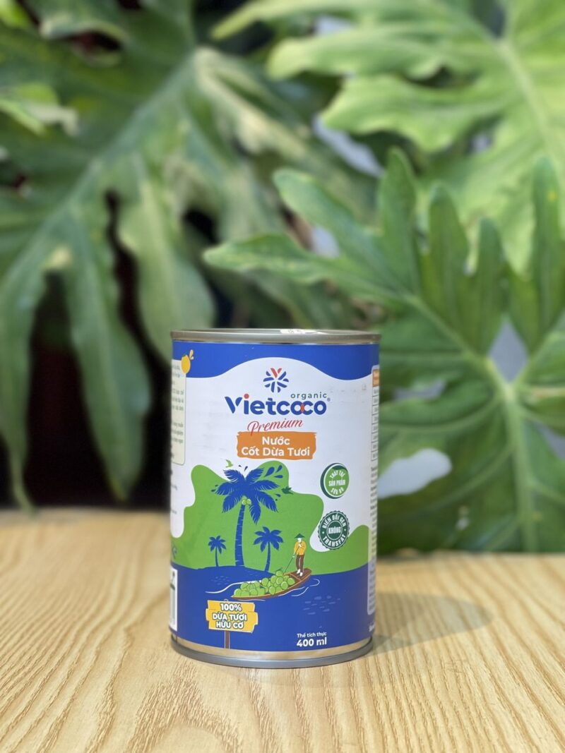 Cốt dừa hữu cơ USDA VietCoco 400ml - Lon - Hình ảnh 5