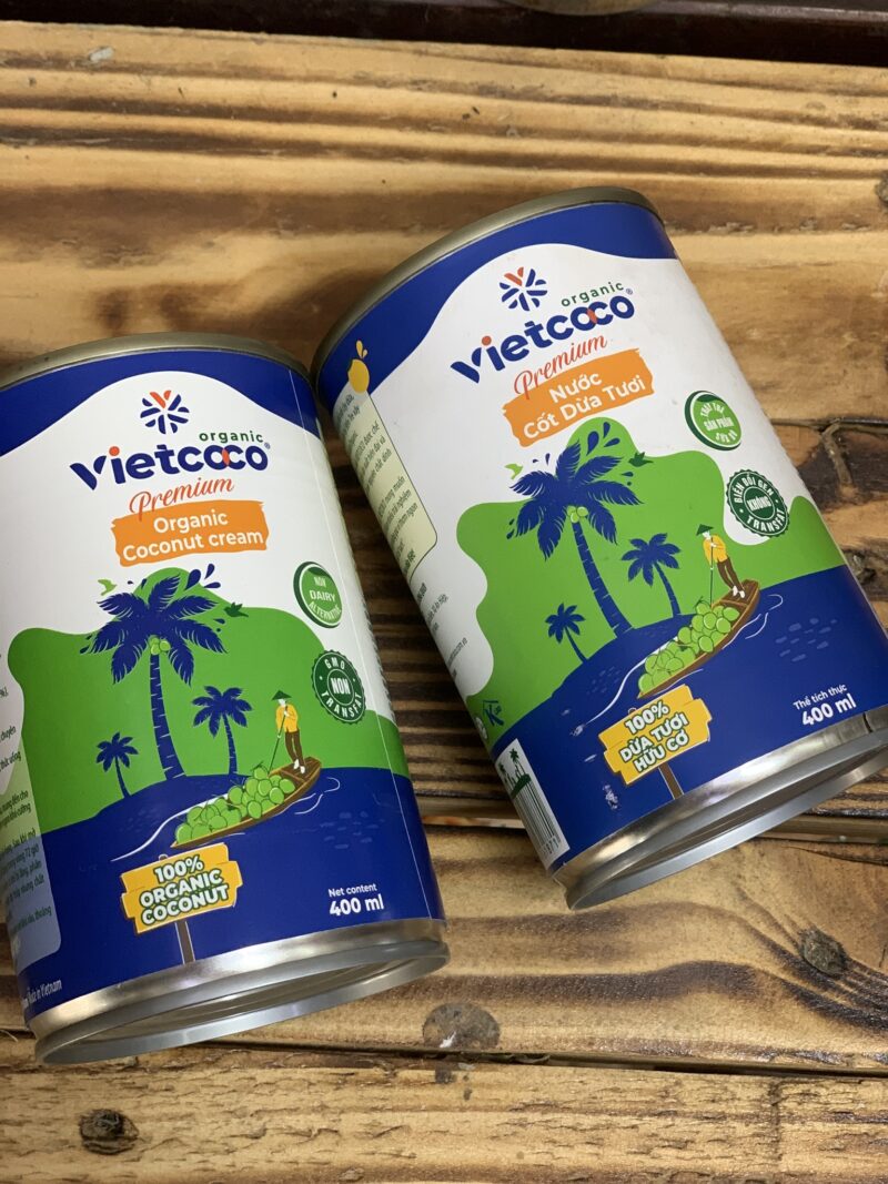 Cốt dừa hữu cơ USDA VietCoco 400ml - Lon - Hình ảnh 4