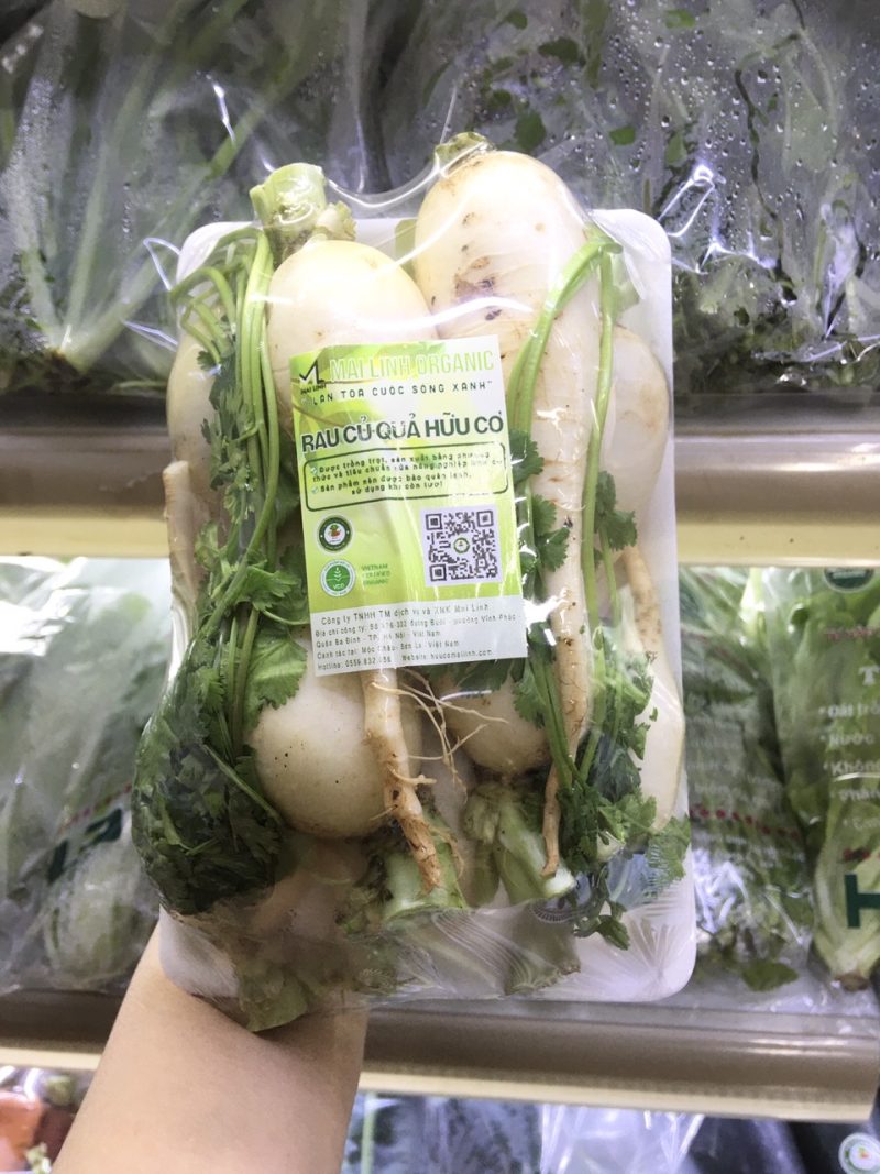 Củ cải trắng hữu cơ Mai Linh Organic Farm