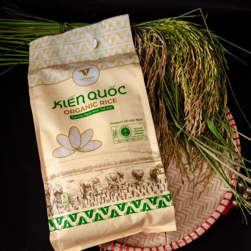 Gạo Rươi ST25 hữu cơ TCVN Kiến Quốc 5kg - túi - Hình ảnh 3