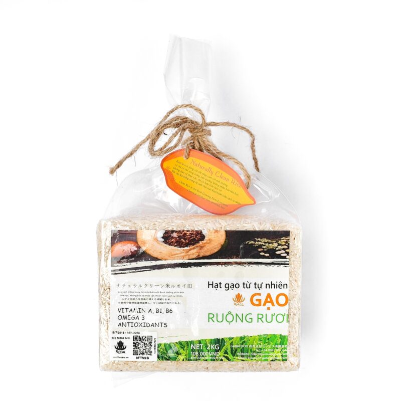 Gạo tẻ trắng xát dối ruộng rươi Rueco 2Kg - Túi