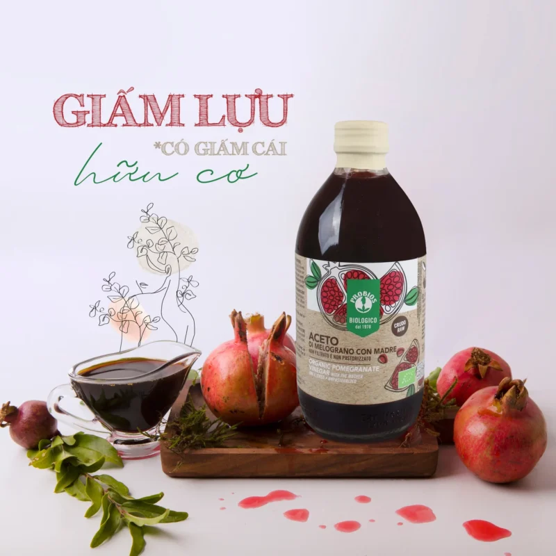GIẤM LỰU HỮU CƠ CÓ GIẤM CÁI 500ML PROBIOS - Chai - Hình ảnh 3