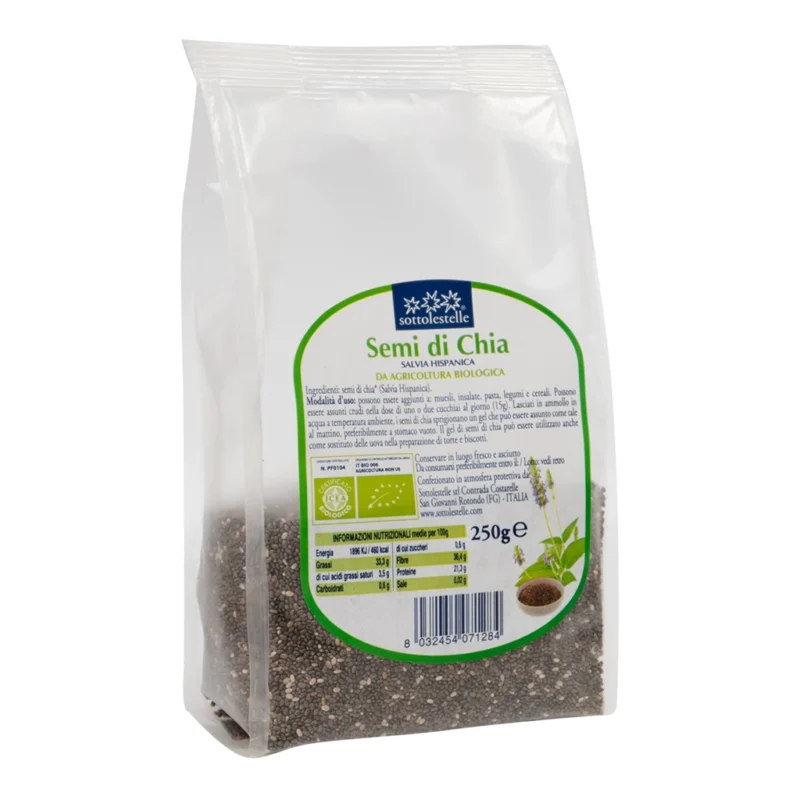 Hạt Chia hữu cơ Sottolestelle 250gr - Gói