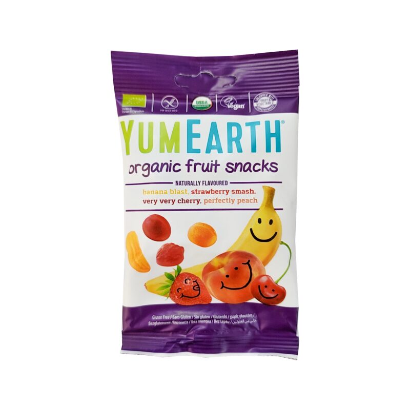 Kẹo dẻo hữu cơ EU cho bé 4 hương vị trái cây Yumearth 50g - Gói