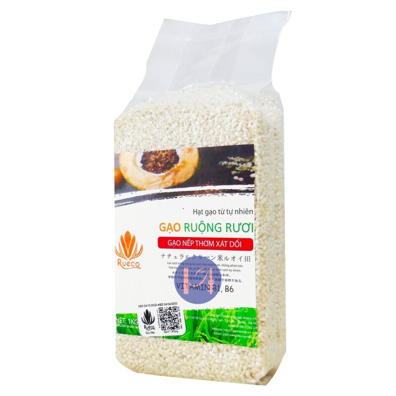 Gạo tẻ trắng xát dối ruộng rươi Rueco 1kg