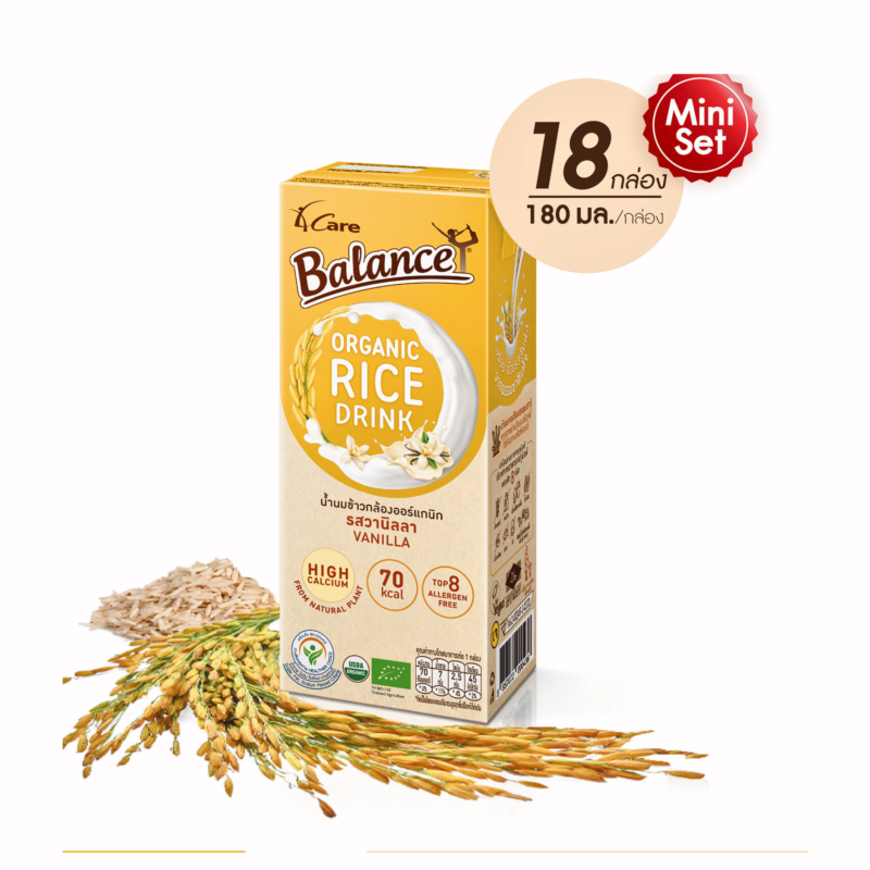Sữa gạo hữu cơ EU-USDA Vani 4Care Balance 180ml
