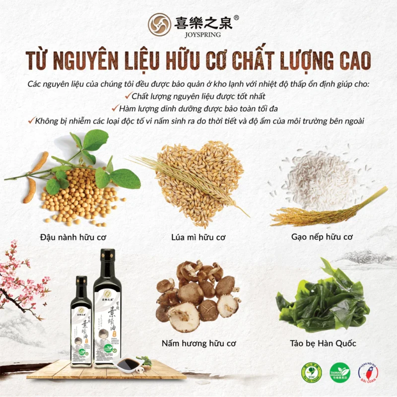 Nước tương hữu cơ ít muối Joyspring 500ml - Hình ảnh 4