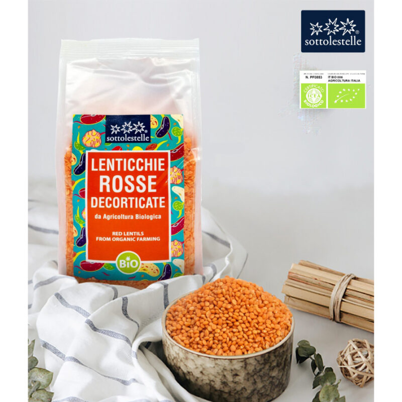 Đậu Lăng Đỏ Hữu Cơ EU Sottolestelle 500g - Gói - Hình ảnh 2