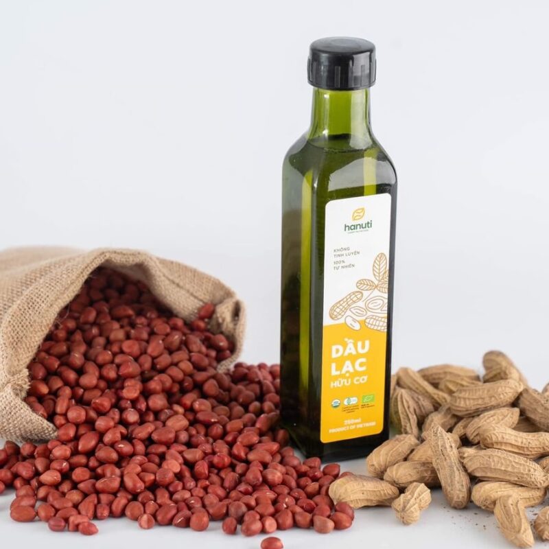Dầu lạc hữu cơ Hanuti 500ml - Chai - Hình ảnh 4