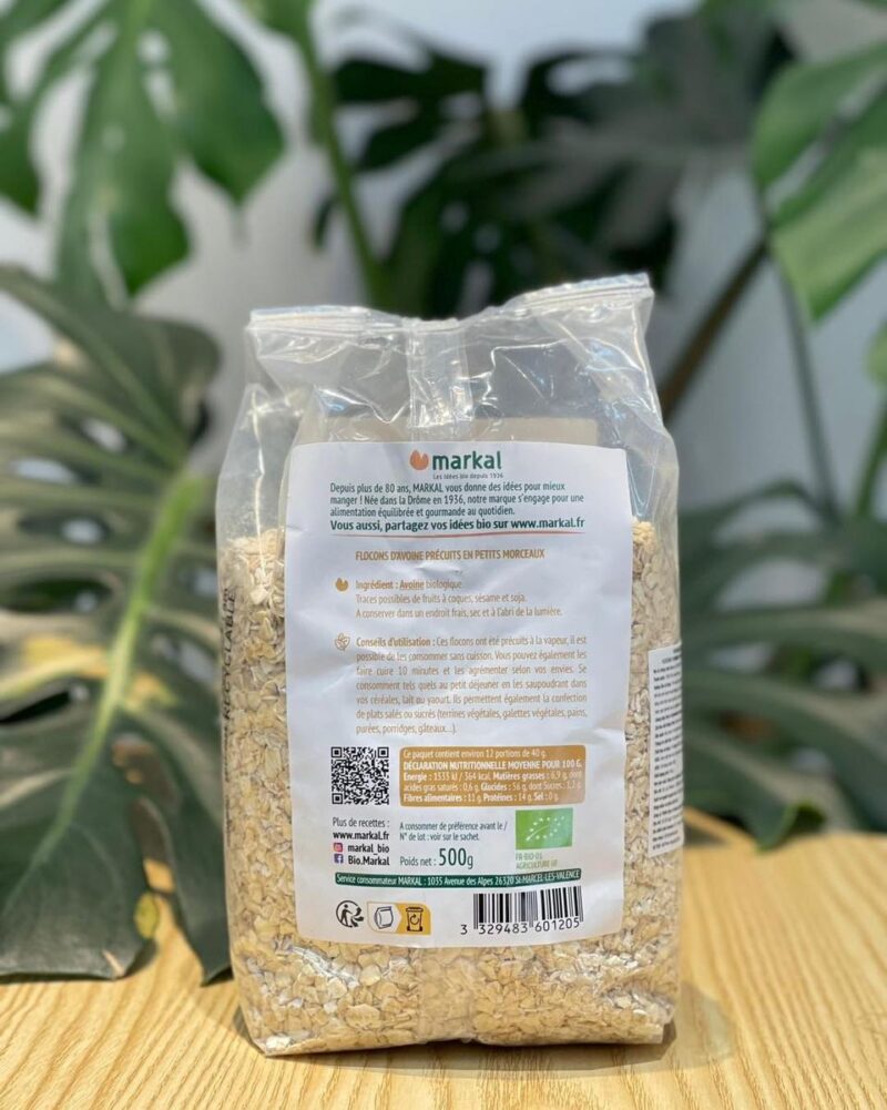 Yến mạch cán mỏng hữu cơ EU Markal 500g - Hình ảnh 2