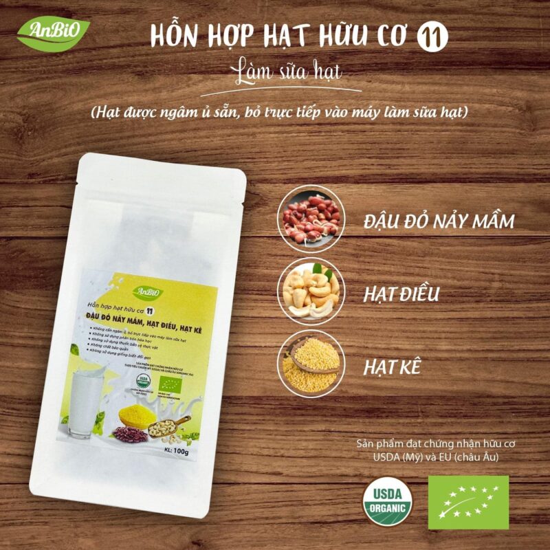 Hỗn hợp hạt hữu cơ số 11 - Gói 100g