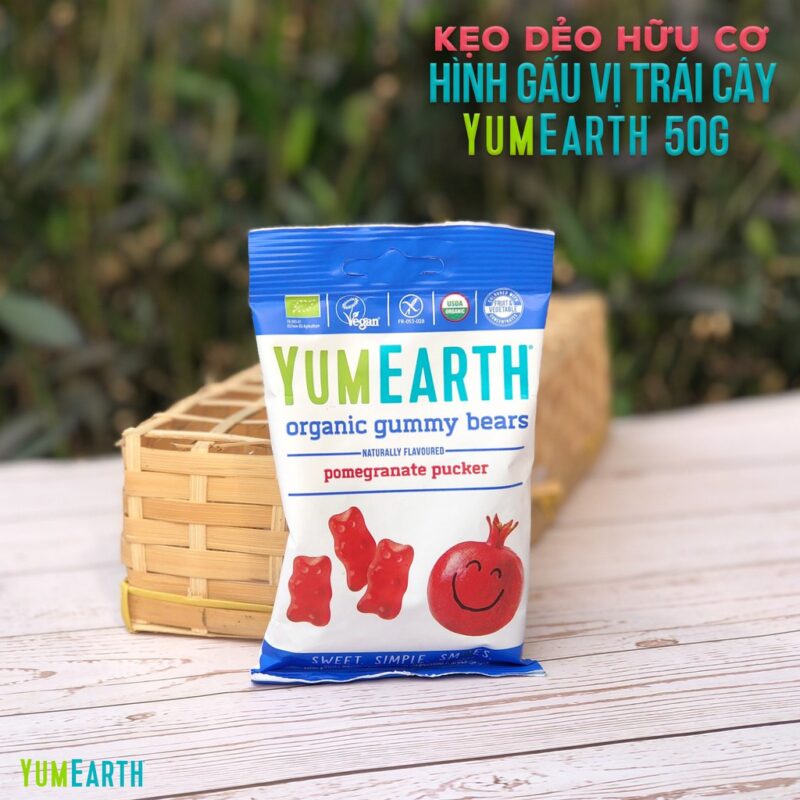 Kẹo dẻo hữu cơ EU cho bé hình gấu vị trái cây Yumearth 50g - Hình ảnh 3