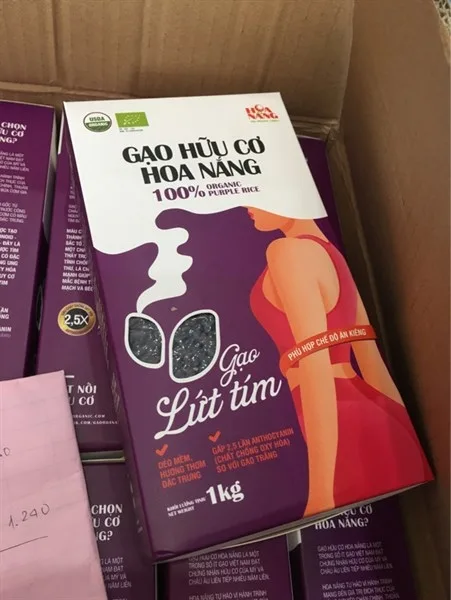 Gạo Lứt Tím Hữu Cơ Hoa Nắng - Hộp 1kg