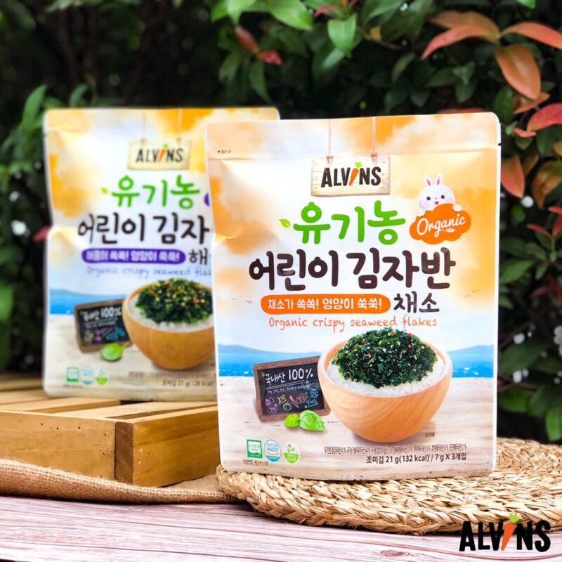 Rong biển hữu cơ HACCP rắc cơm vị rau củ Alvins 21g - Gói - Hình ảnh 6