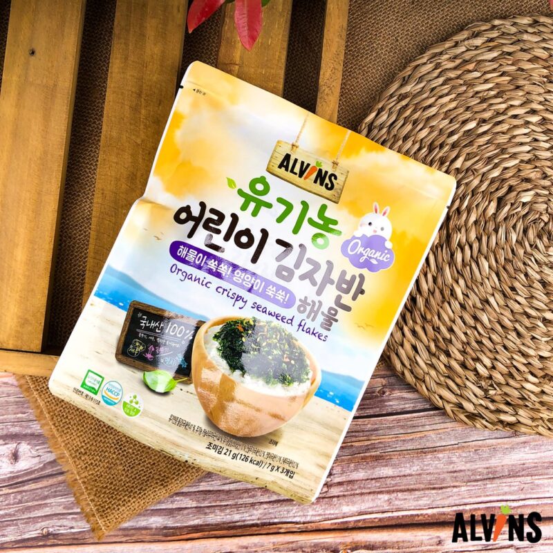 Rong biển hữu cơ HACCP rắc cơm vị rau củ Alvins 21g - Gói