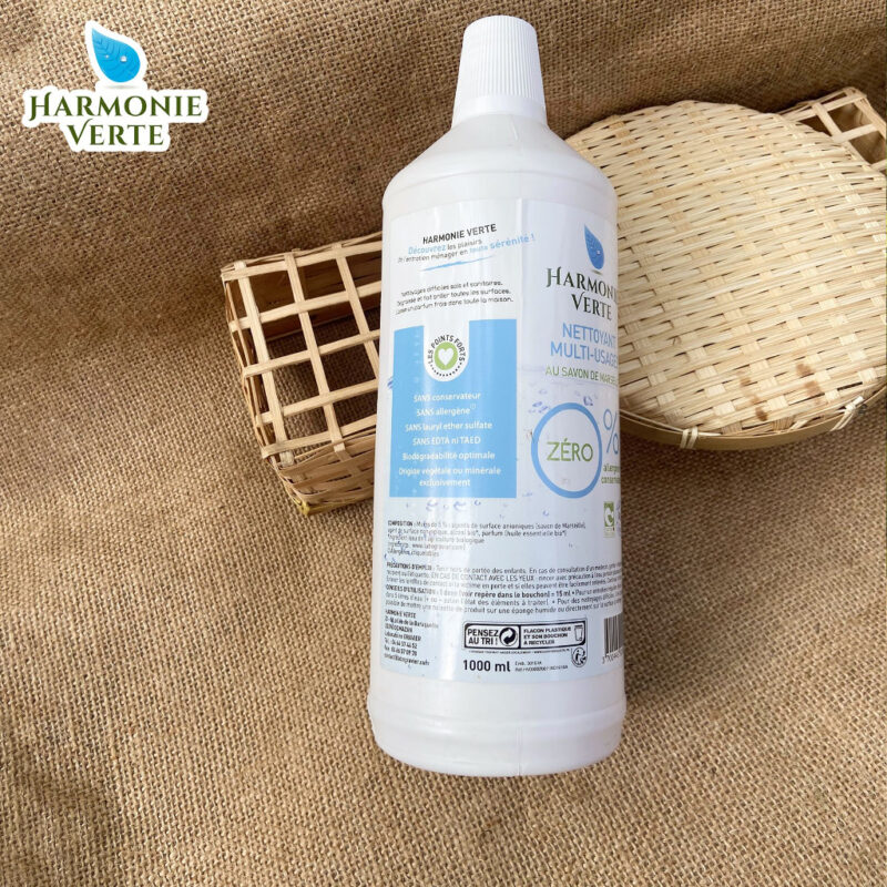 Tẩy rửa đa năng nhiều bề mặt hữu cơ Harmonie Verte 1L - Hình ảnh 2