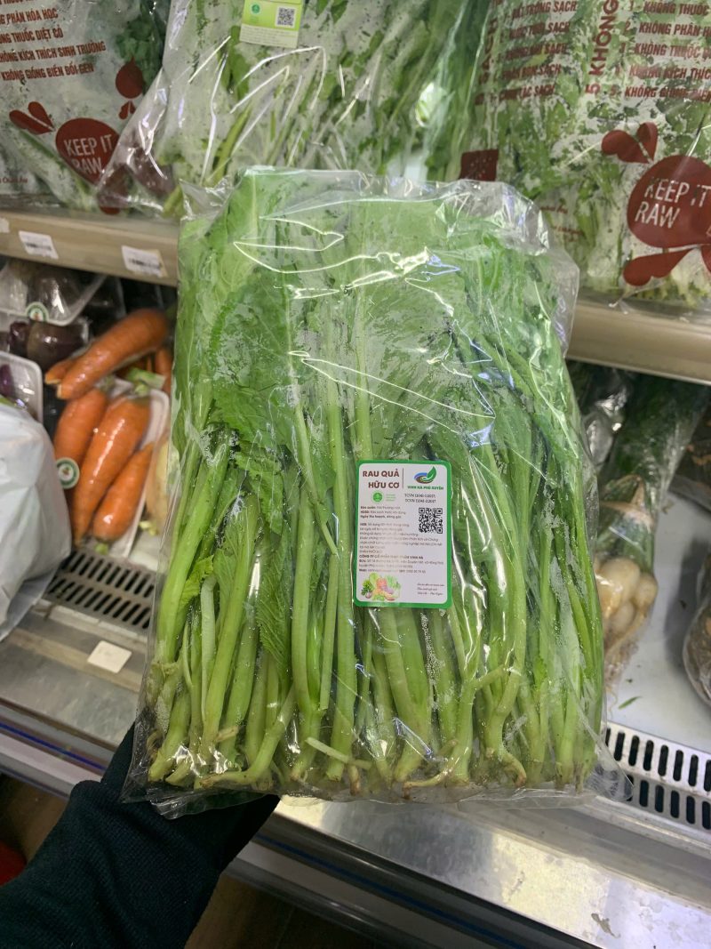 Rau cải xanh hữu cơ Vinh Hà Farm