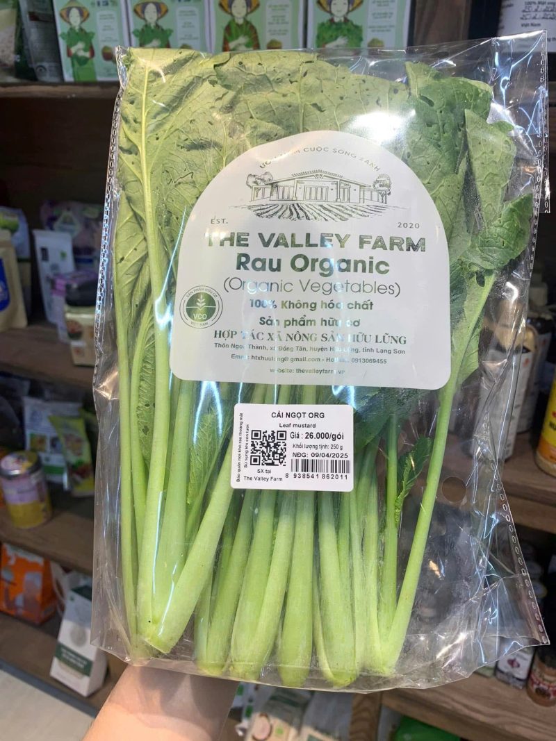 Cải ngọt Organic The Valley Farm - Gói