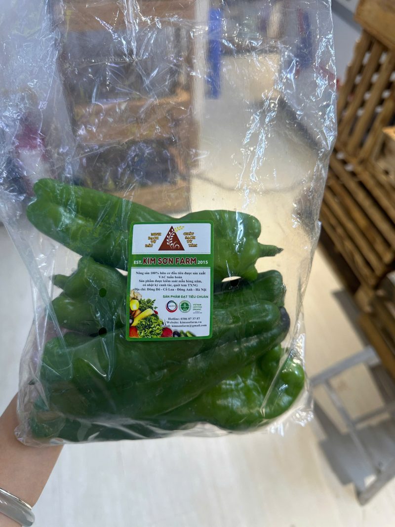 Ớt chuông xanh hữu cơ Kim Sơn Farm - Kg