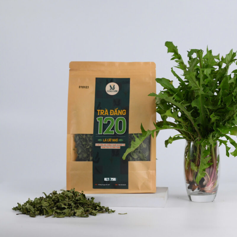 Trà lá bồ công anh cắt nhỏ 120 hữu cơ Đắng farm 100g - Hình ảnh 3